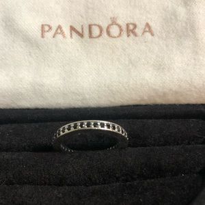 Authentic PANDORA Black Eternity Ring